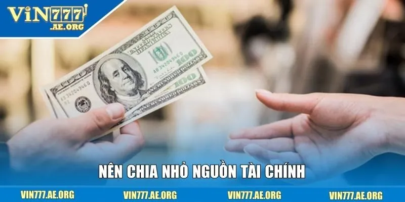 Nên chia nhỏ nguồn tài chính 